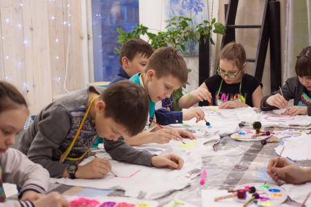 Мастер класс Неон арт в Екатеринбурге на детский день рождения